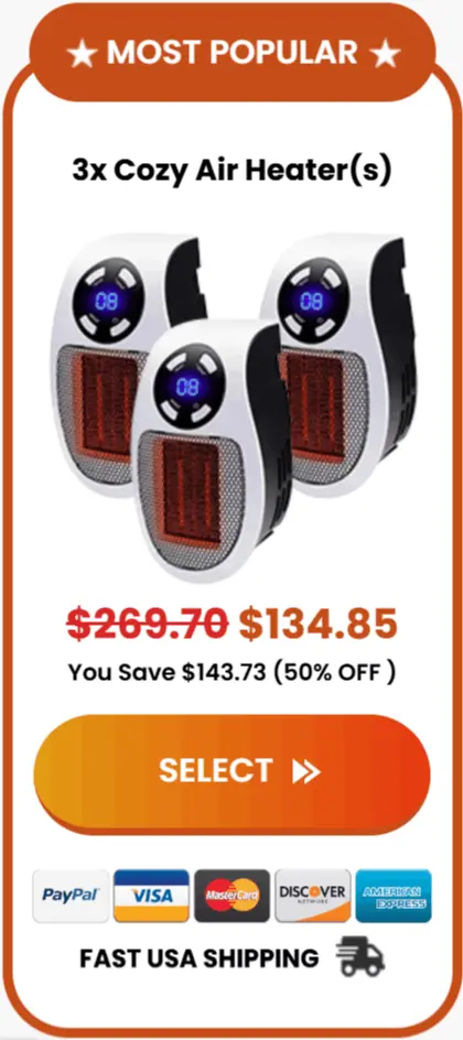 Cozy Air Heat price 
